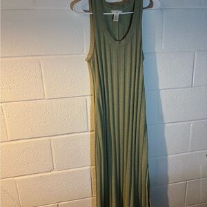 Sleeveless H&M Green Ribbed Dress